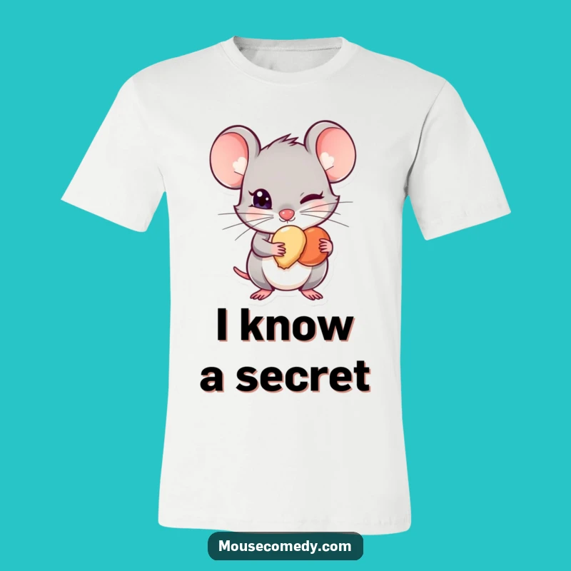 Funny Mischievous Mouse T-Shirt - Secret Treat Hider, Hilarious Gift