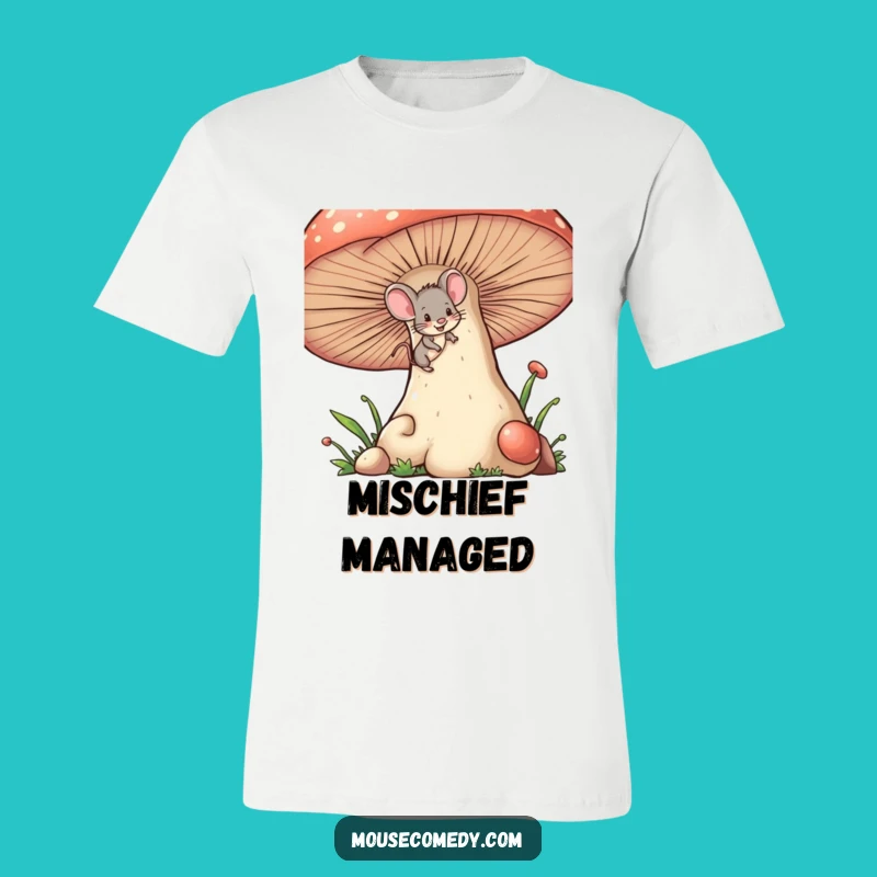 Funny Mischievous Mouse T-Shirt - Winking Climber Tee, Great Funny Gift