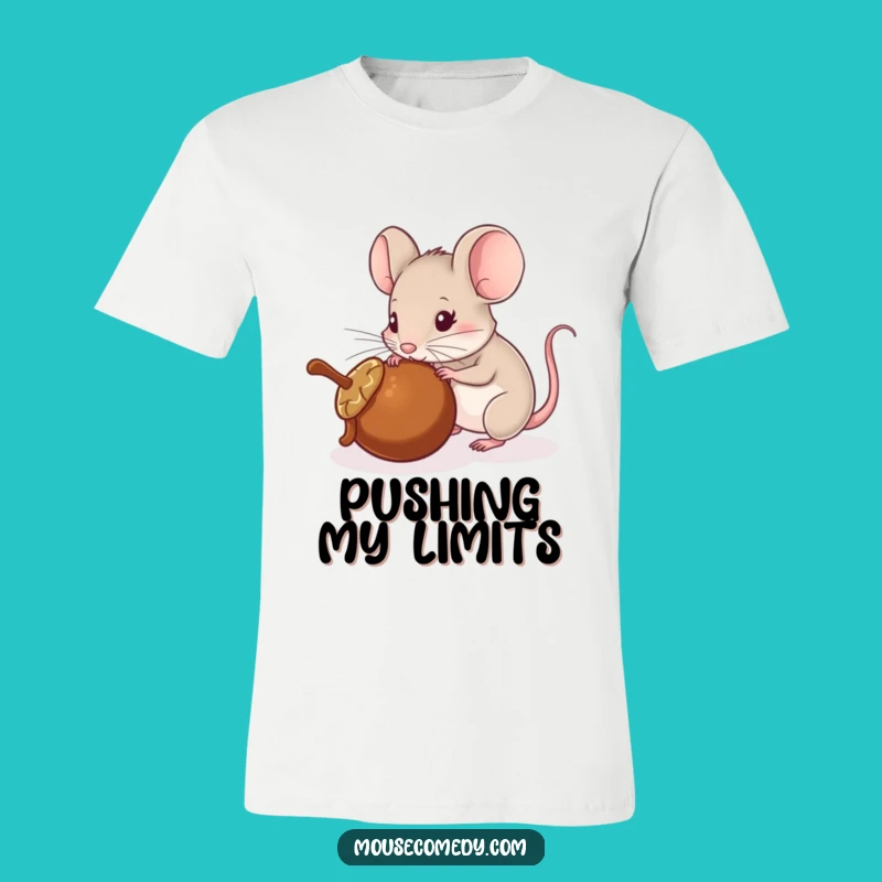 Funny Mouse T-Shirt: Rolling Acorn Adventure - Whimsical Gift!