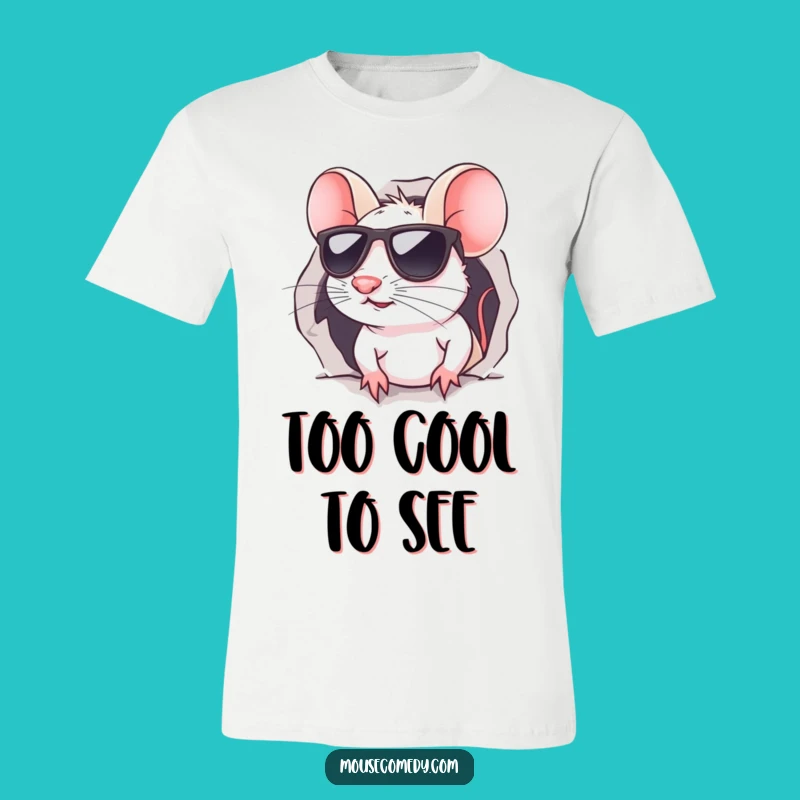 Funny Kawaii Mouse Sunglasses Tee: Shady Character & Hilarious Style