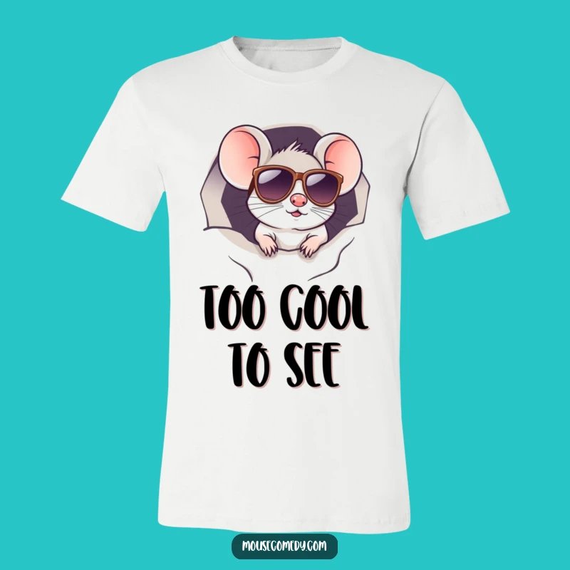 Funny Kawaii Mouse Sunglasses T-Shirt: Secret Agent Style Funny Gift!