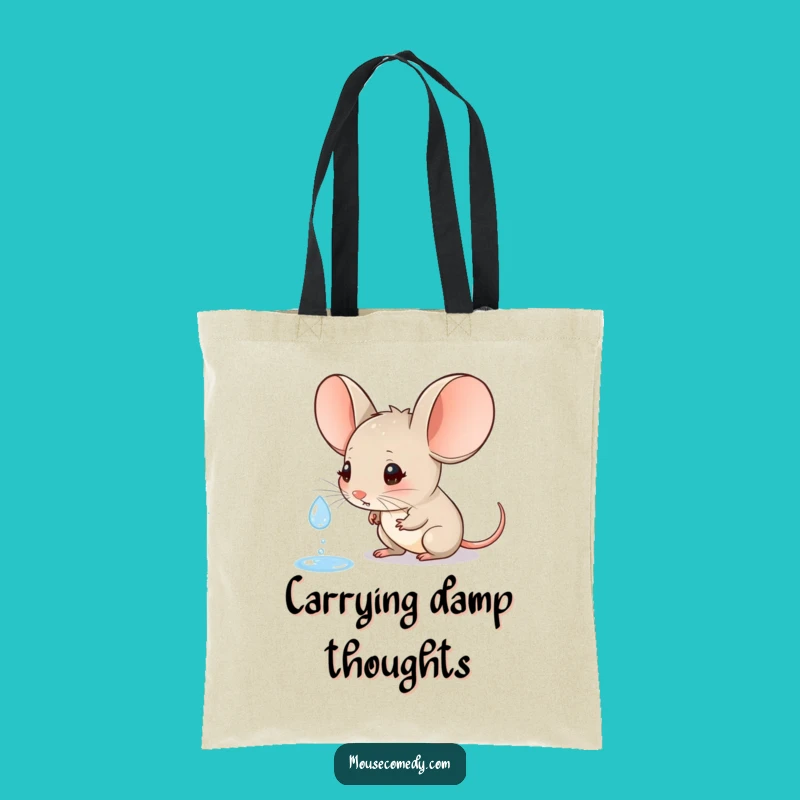 Funny Raindrop Watcher Tote Bag - Big Ears Mouse Gift