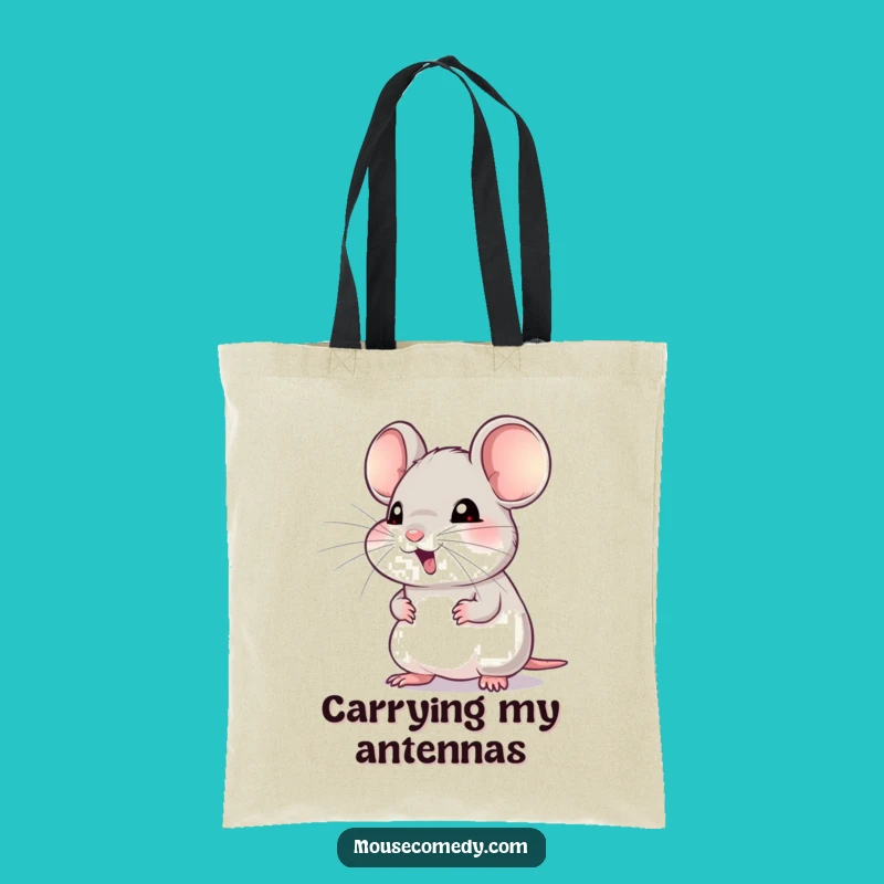 Funny Mouse Tote Bag: Eager Whiskers - Carry Your Focus Gift!