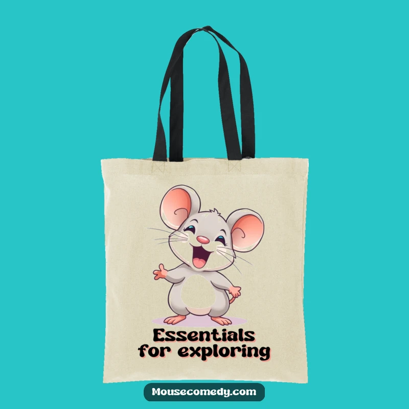 Funny Explorer Mouse Tote Bag: Carry Your Discoveries in Style