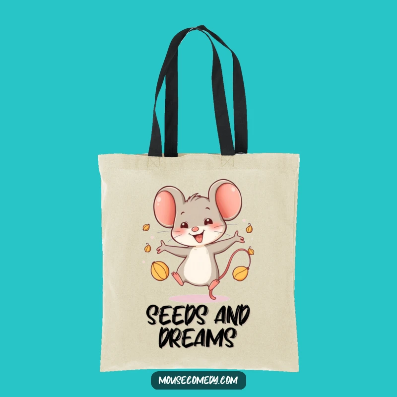 Funny Happy Mouse Tote Bag: Carry Your Joy with Seed Juggling, Chic Funny Gift