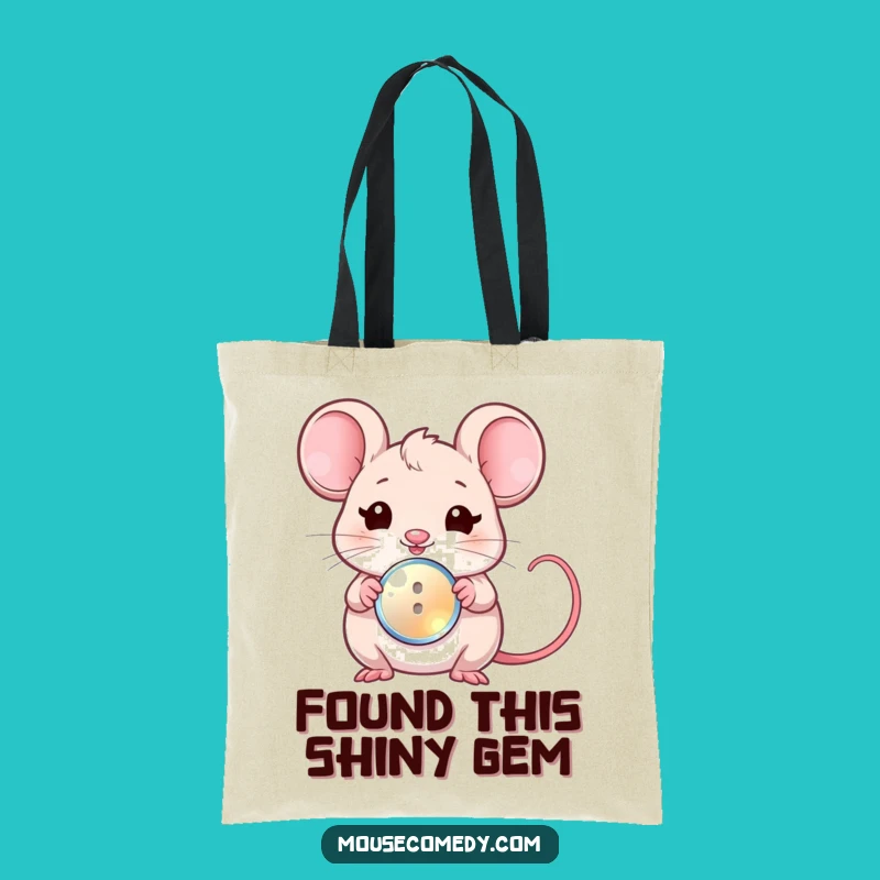 Funny Kawaii Mouse Tote Bag: Carry a Button of Joy