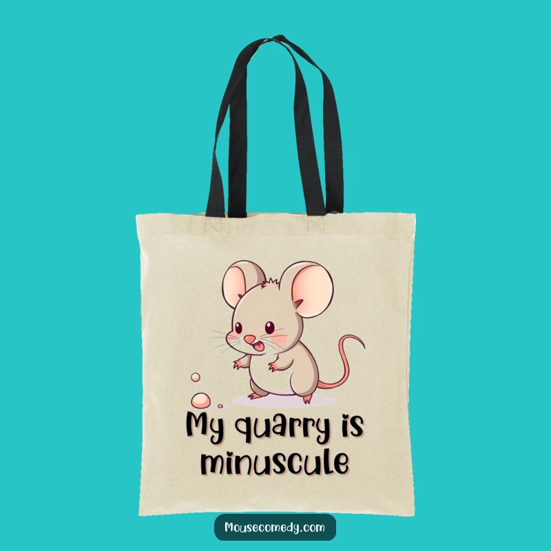 Funny Kawaii Mouse Tote Bag - Tiny Triumphs, Durable & Cute Carry-All