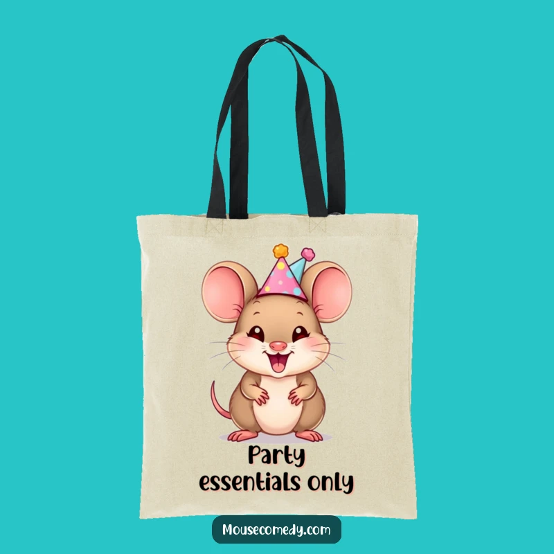 Funny Mouse Cub Tote Bag: Party Squeaks, Chic Funny Gift
