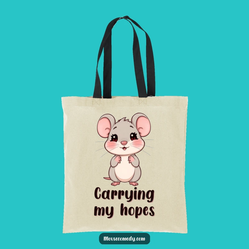 Funny Shy Mouse Tote Bag: Carry Your Gentle Spirit