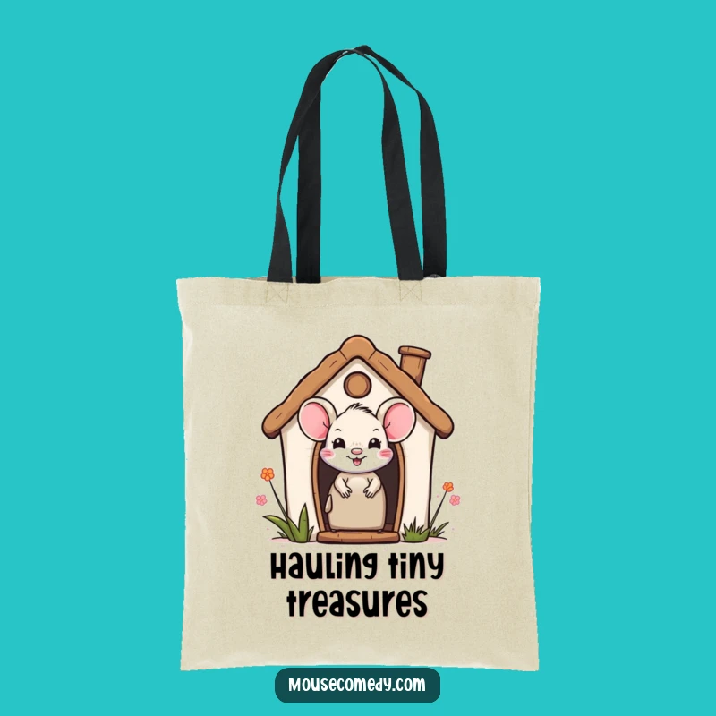Funny Mouse Home Tote Bag - Adorable Peek-a-Boo Gift