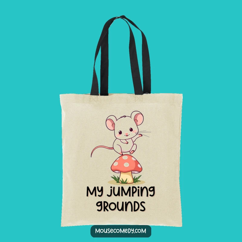 Funny Kawaii Mouse Tote Bag - Tiny Jumps, Durable & Cute Carry-All