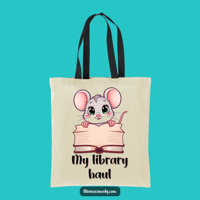 Funny Kawaii Mouse Tote Bag: Book Lover's Essential - Durable Cute Gift!