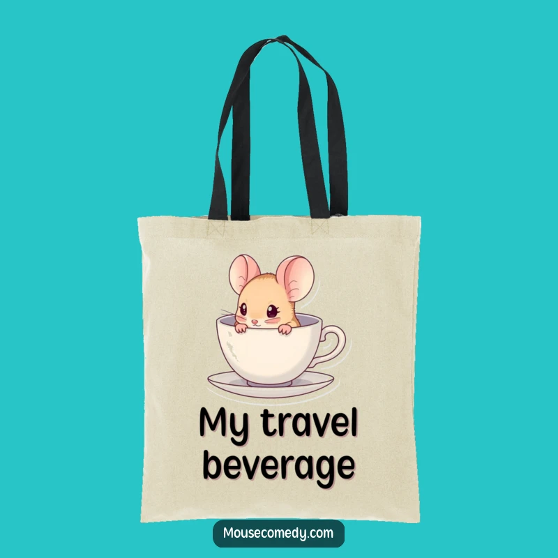 Funny Kawaii Mouse Tote Bag - Tiny Dwelling, Durable & Cute Carry-All
